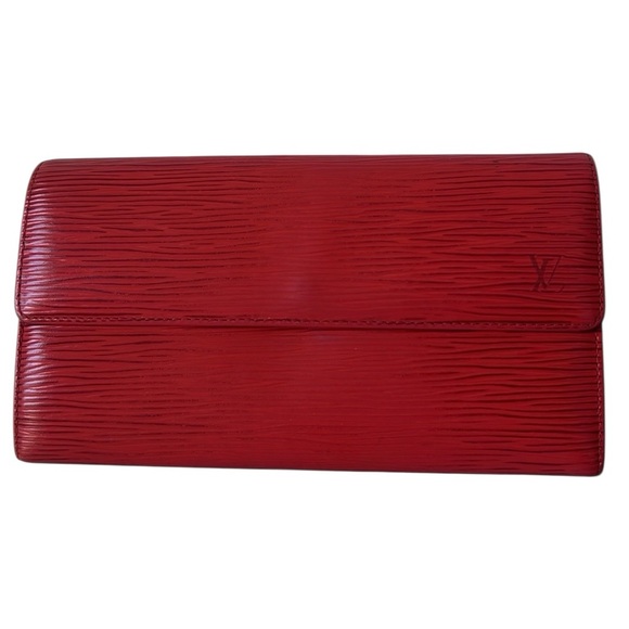 Louis Vuitton Red Epi Continental Wallet - Picture 1 of 13
